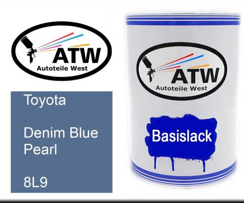 Toyota, Denim Blue Pearl, 8L9: 500ml Lackdose, von ATW Autoteile West.